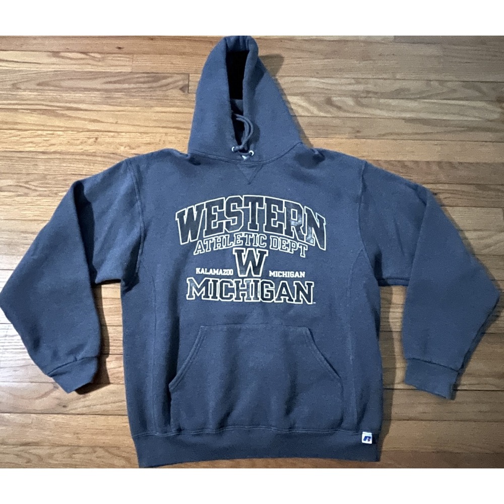 New Western Michigan Athletic Dept Russell Athletic Hoodie Sweatshirt Men L